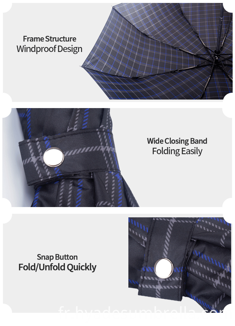 Product Descrption Page Print Check 3 Parapluie pliant facile à plier Product Descrption Page Print Check 3 Folding Umbrella Easy To Fold